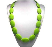 Green Anastasia Collection By Jelly Sili Beads Teething Necklaces 