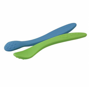 2 Pack Baby Spoons Blue & Green