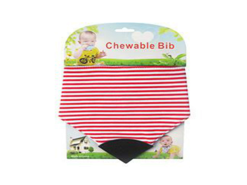 Chewable bibs Red & White Stripes